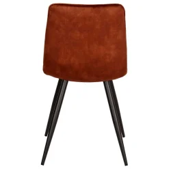 Wohnen Esszimmerstuhl aus Velours Rost Braun - Mangos (2er Set)