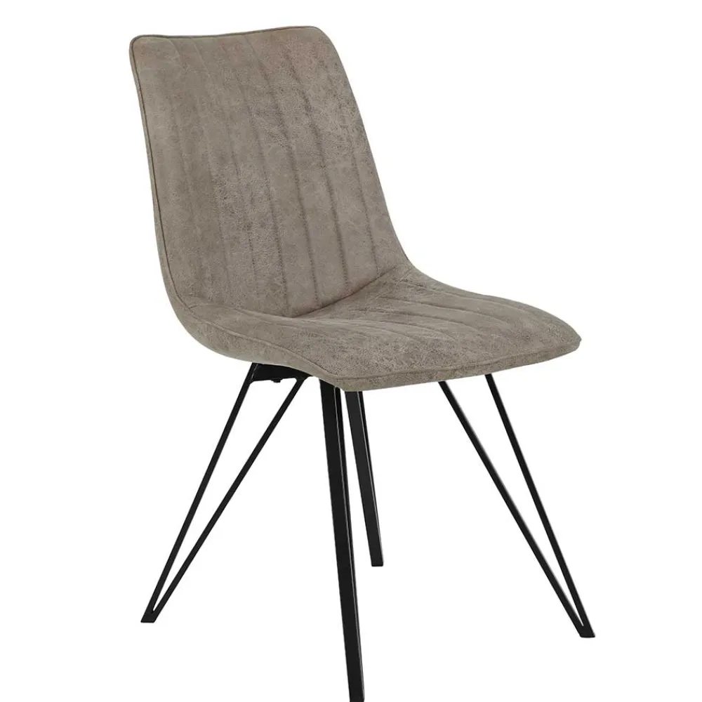 Wohnen Esszimmerstuhl in Beigegrau - Beveric (Set)