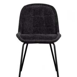 Wohnen Esszimmerstuhl in Dunkelgrau Samt - Asne (2er Set)