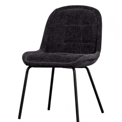 Wohnen Esszimmerstuhl in Dunkelgrau Samt - Asne (2er Set)