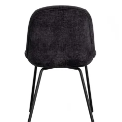 Wohnen Esszimmerstuhl in Dunkelgrau Samt - Asne (2er Set)