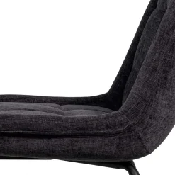 Wohnen Esszimmerstuhl in Dunkelgrau Samt - Asne (2er Set)