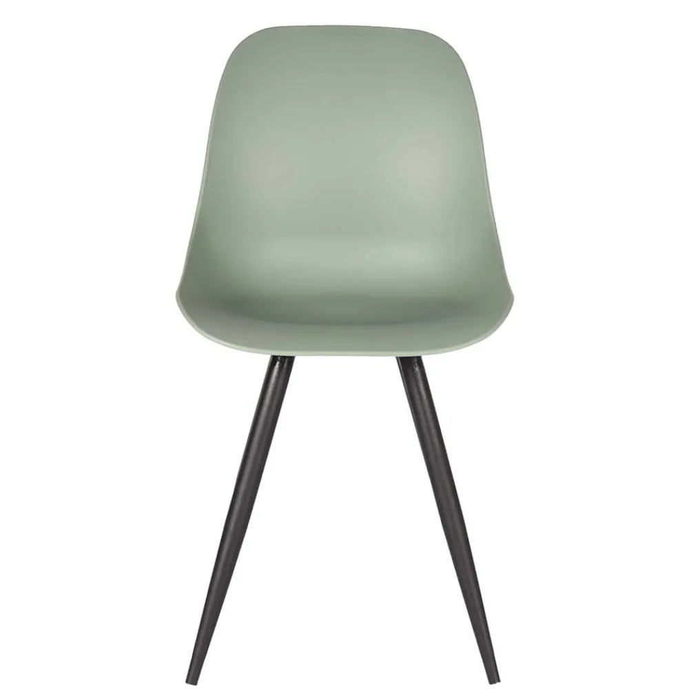 Wohnen Esszimmerstuhl in Graugrün Kunststoff - Stana (2er Set)