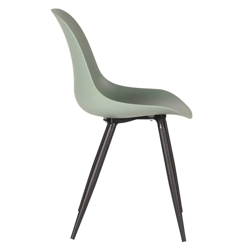 Wohnen Esszimmerstuhl in Graugrün Kunststoff - Stana (2er Set)