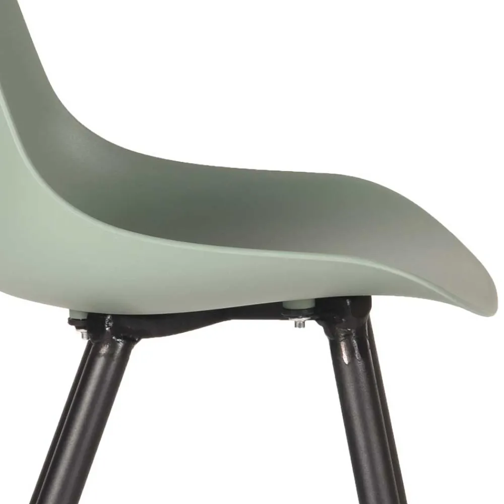 Wohnen Esszimmerstuhl in Graugrün Kunststoff - Stana (2er Set)