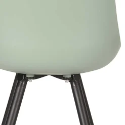 Wohnen Esszimmerstuhl in Graugrün Kunststoff - Stana (2er Set)