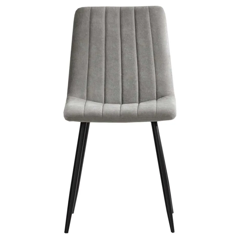 Wohnen Küchenstühle|Esszimmerstühle*Esszimmerstuhl in Hellgrau und Schwarz - Kolage (4er Set)