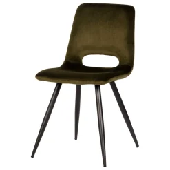 Wohnen Esszimmerstuhl in Oliv Grün Samtbezug - Tryndidad (2er Set)