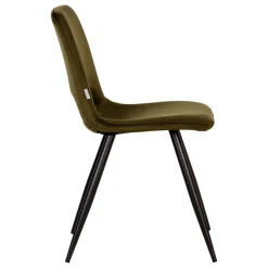 Wohnen Esszimmerstuhl in Oliv Grün Samtbezug - Tryndidad (2er Set)