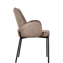 Wohnen Esszimmerstuhl in Taupe Microfaser - Ordinia (2er Set)