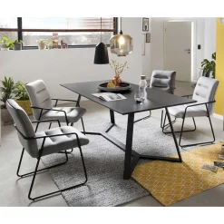 Wohnen Sitzgruppe|Küchen-Essgruppen*Esszimmertisch & Stühle Kombi - Faustro (fünfteilig)