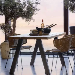 Wohnen Esszimmertisch aus Abachi Holz - Charme