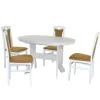 Wohnen Küchen-Essgruppen|Esszimmer Komplett*Esszimmertisch Gruppe in Weiß - Nemuro (fünfteilig)