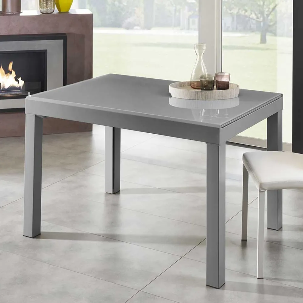 Wohnen Esszimmertisch in Grau Florian ausziehbar von 120cm auf 350cm