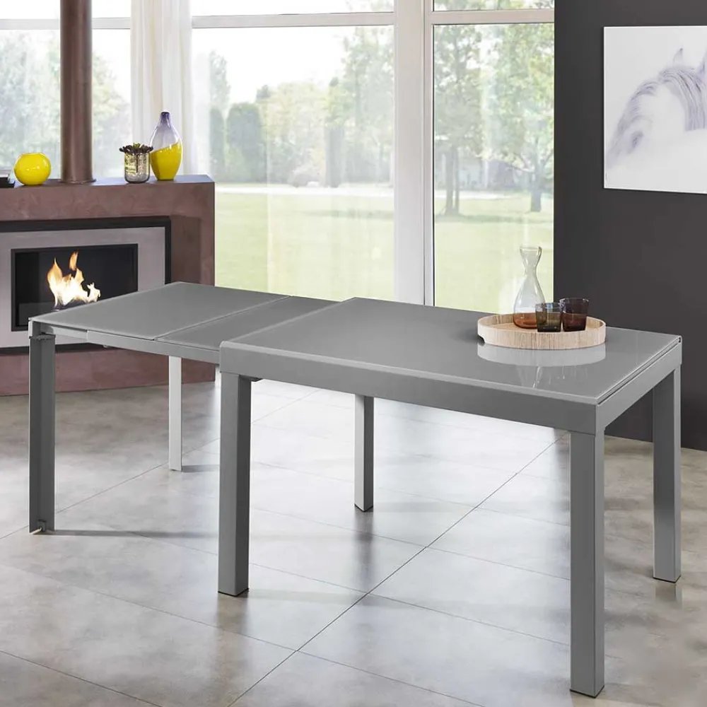 Wohnen Esszimmertisch in Grau Florian ausziehbar von 120cm auf 350cm