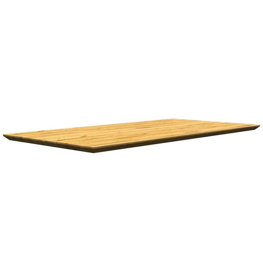 Wohnen Schwarze Möbel|Naturholzmöbel*Esszimmertisch mit Schweizer Kante Eiche massiv - Jessen