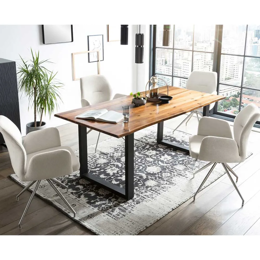 Wohnen Esszimmertisch und Stühle im Set - Vin (fünfteilig)