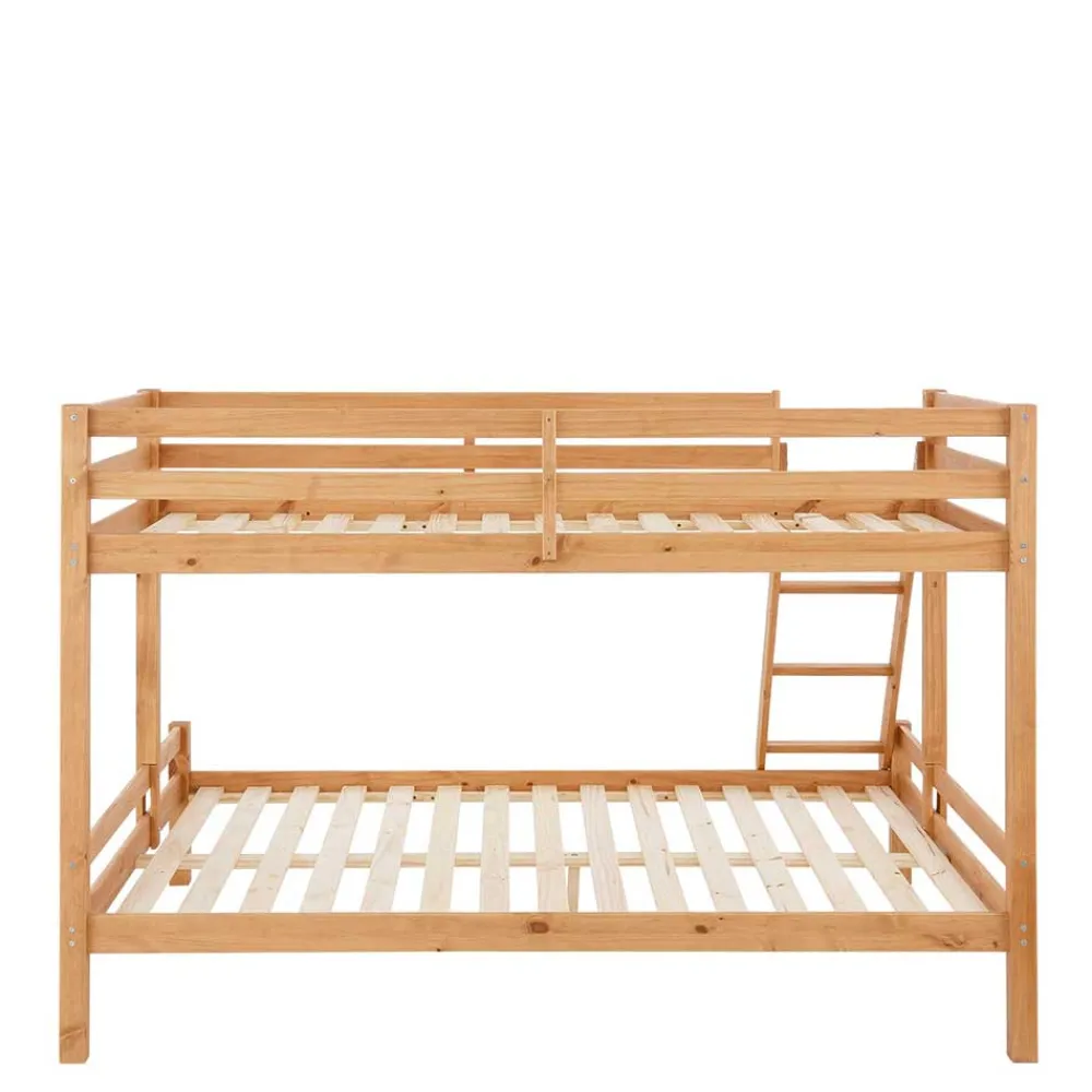 Wohnen Kindermöbel|Kinderbetten*Etagenbett mit breitem Bett unten aus Kiefer - Inverness