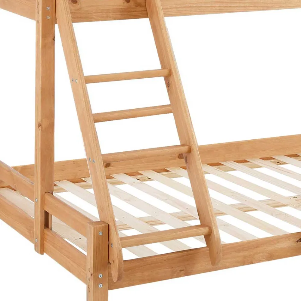 Wohnen Kindermöbel|Kinderbetten*Etagenbett mit breitem Bett unten aus Kiefer - Inverness