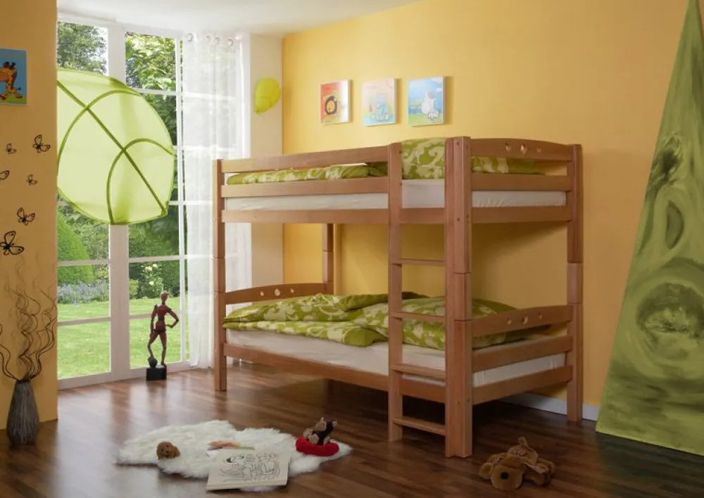 Wohnen Kindermöbel|Kinderbetten*Etagenbett Paddy in Buche Massivholz