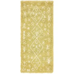 Wohnen Weiße Möbel|Skandinavische Möbel*Ethno Läufer oder Teppich in Gelb & Creme - Kareta
