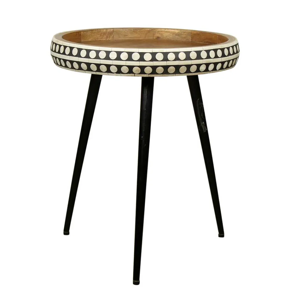 Wohnen Massivholzmöbel|Küchentische*Ethno Style Beistelltisch aus Massivholz Mango - Piton