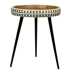 Wohnen Massivholzmöbel|Küchentische*Ethno Style Beistelltisch aus Massivholz Mango - Piton