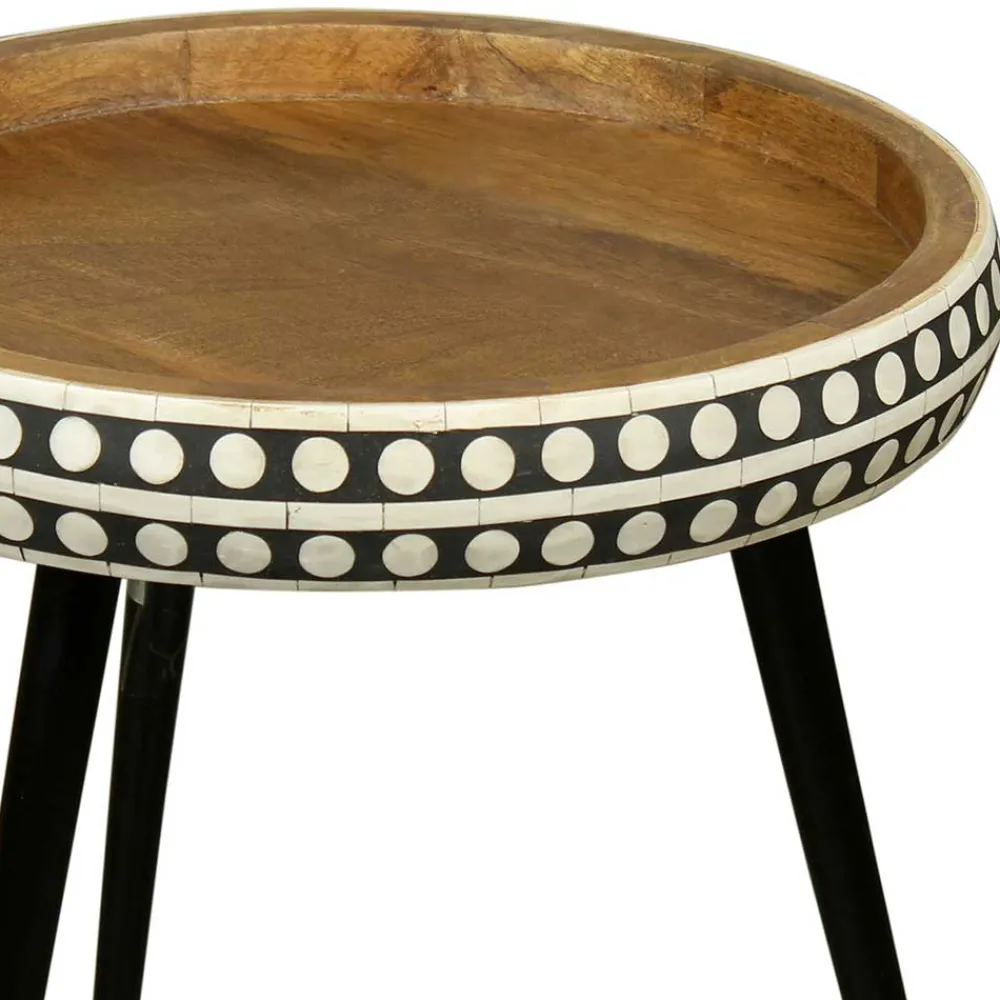 Wohnen Massivholzmöbel|Küchentische*Ethno Style Beistelltisch aus Massivholz Mango - Piton