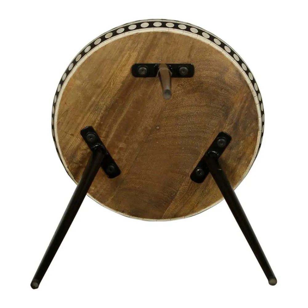 Wohnen Massivholzmöbel|Küchentische*Ethno Style Beistelltisch aus Massivholz Mango - Piton