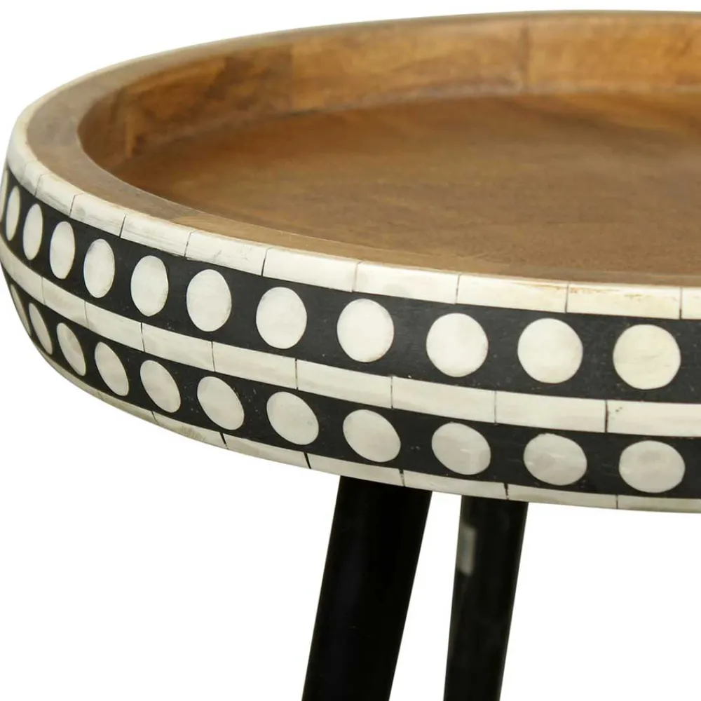 Wohnen Massivholzmöbel|Küchentische*Ethno Style Beistelltisch aus Massivholz Mango - Piton