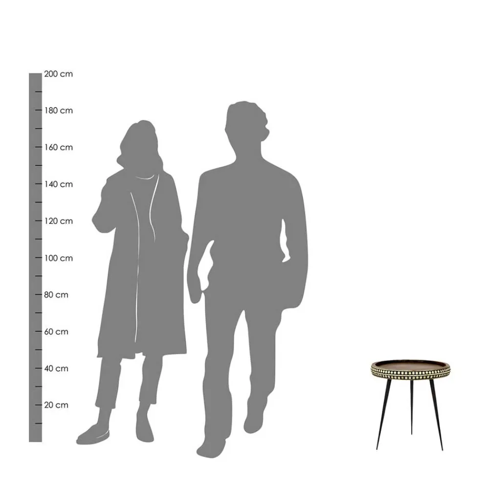 Wohnen Massivholzmöbel|Küchentische*Ethno Style Beistelltisch aus Massivholz Mango - Piton