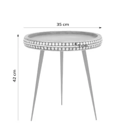 Wohnen Massivholzmöbel|Küchentische*Ethno Style Beistelltisch aus Massivholz Mango - Piton
