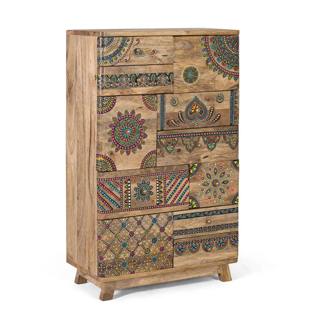 Wohnen Flurkommoden|Orientalische Möbel*Ethno Style Schrank handbemalt - Azua