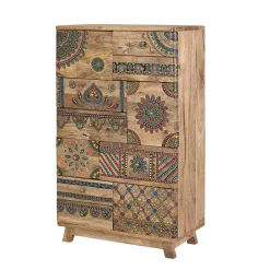 Wohnen Flurkommoden|Orientalische Möbel*Ethno Style Schrank handbemalt - Azua