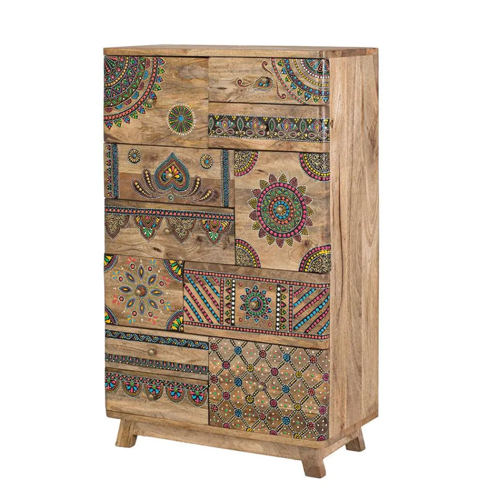 Wohnen Flurkommoden|Orientalische Möbel*Ethno Style Schrank handbemalt - Azua