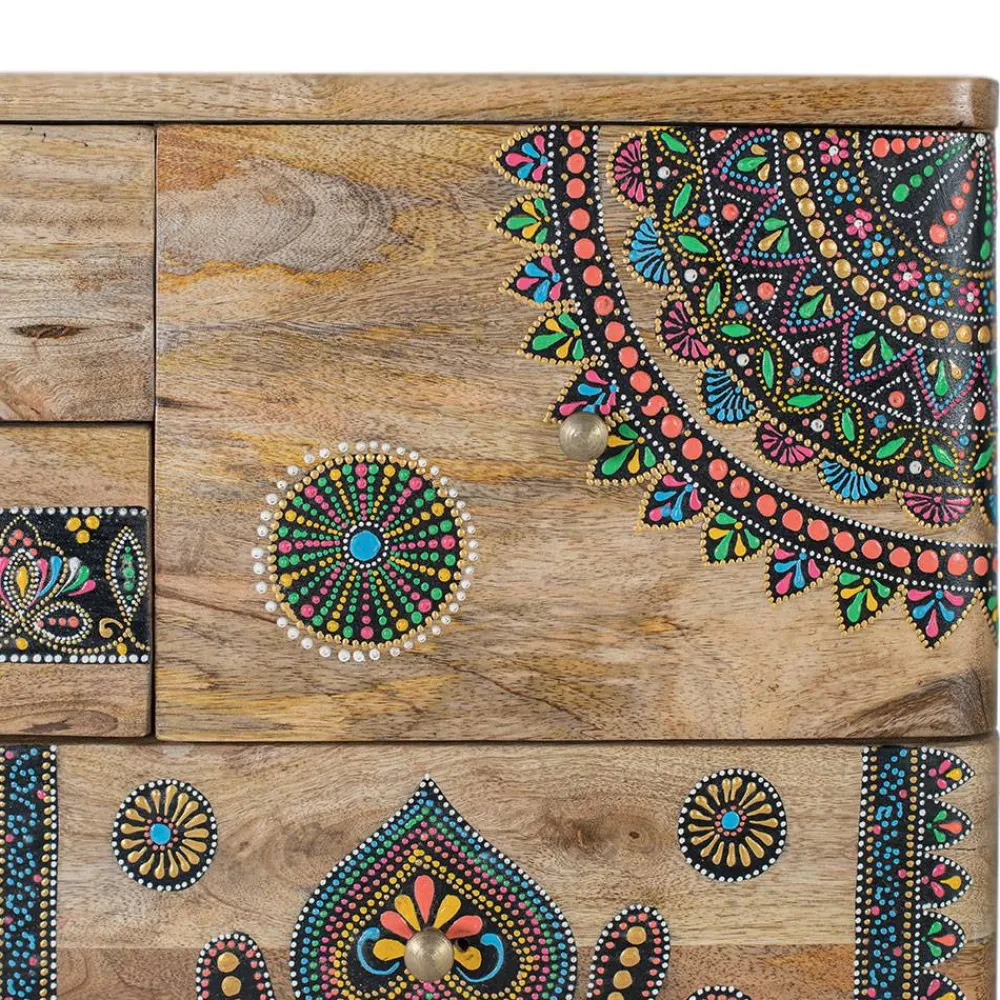 Wohnen Flurkommoden|Orientalische Möbel*Ethno Style Schrank handbemalt - Azua