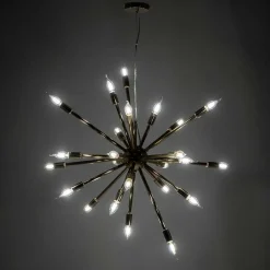 Wohnen Extravagante Designer Hängelampe in Messingfarben - Enka