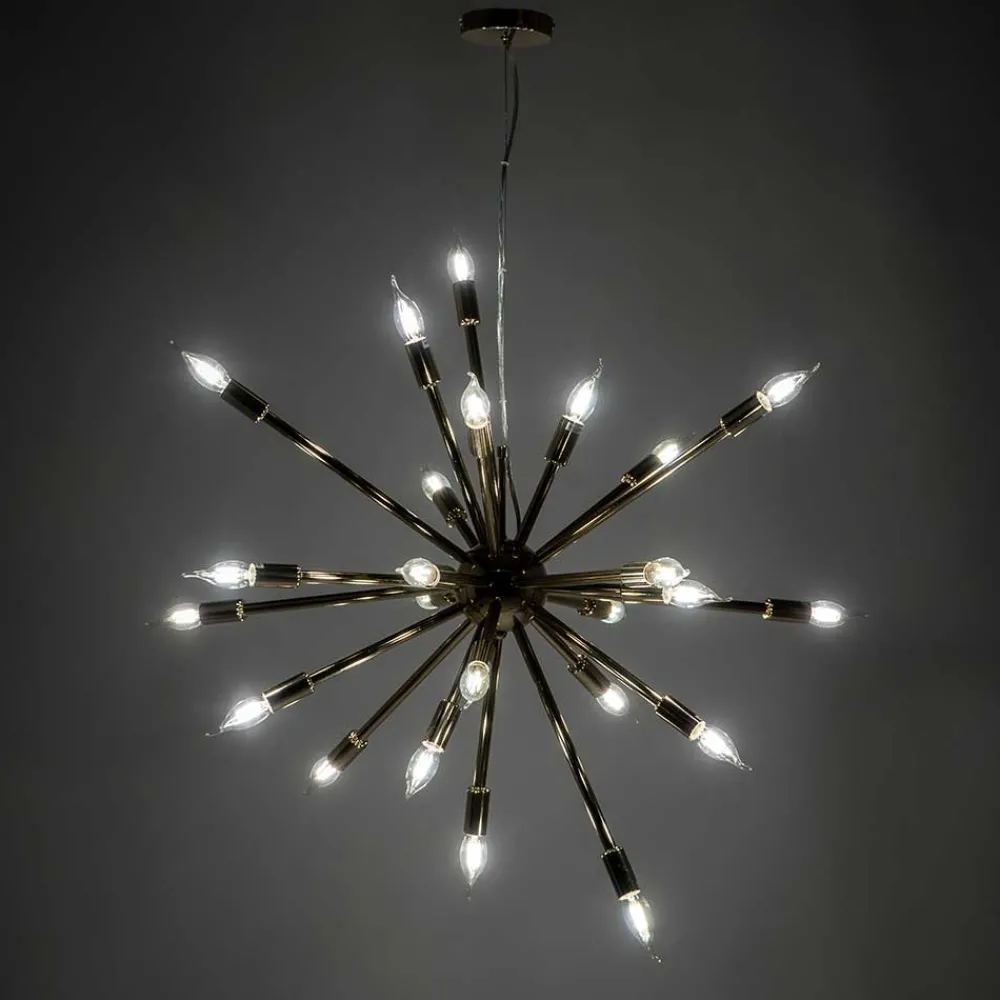 Wohnen Extravagante Designer Hängelampe in Messingfarben - Enka