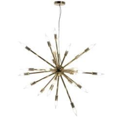 Wohnen Extravagante Designer Hängelampe in Messingfarben - Enka