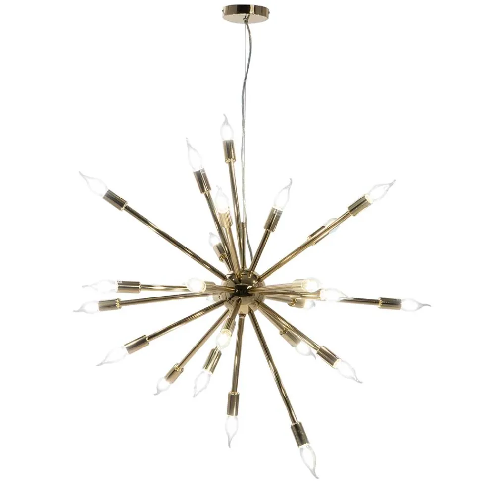 Wohnen Extravagante Designer Hängelampe in Messingfarben - Enka