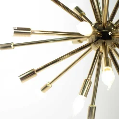 Wohnen Extravagante Designer Hängelampe in Messingfarben - Enka