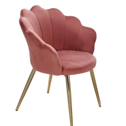 Wohnen Extravaganter Armlehnenstuhl in Rosa Samt - Envus