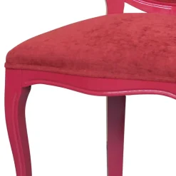 Wohnen Extravaganter Barockdesign Polsterstuhl in Rot - Dregona