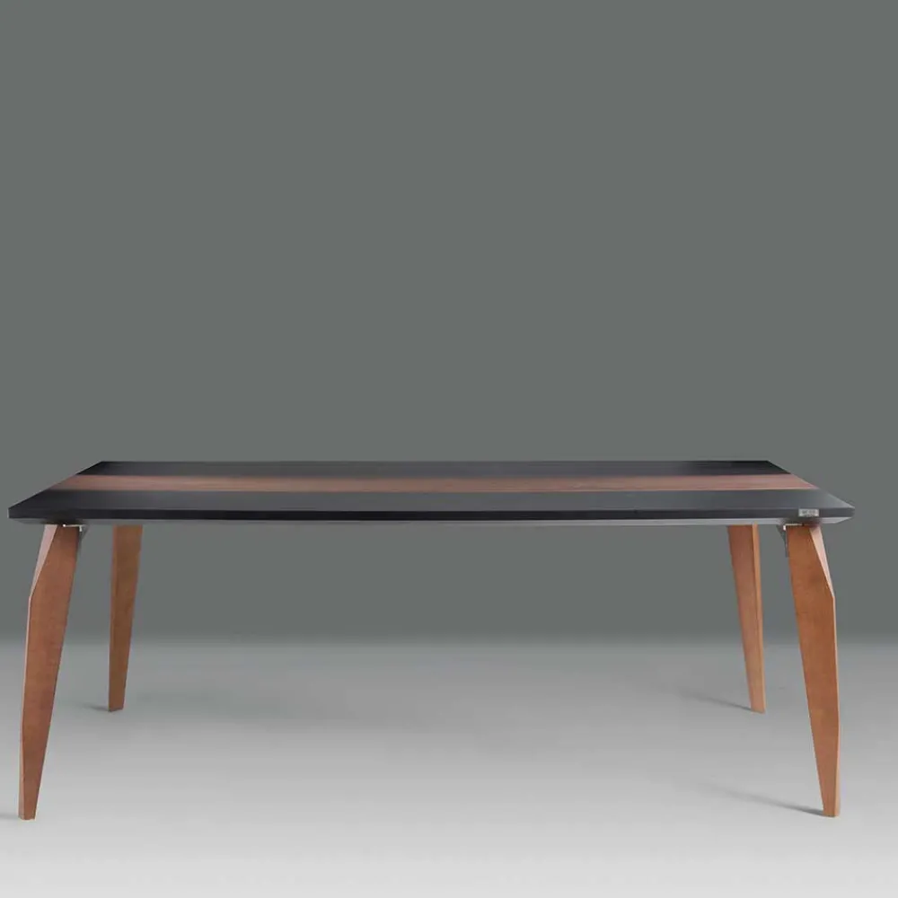 Wohnen Designermöbel*Extravaganter Tisch in Schwarz & Nussbaum - Raidow
