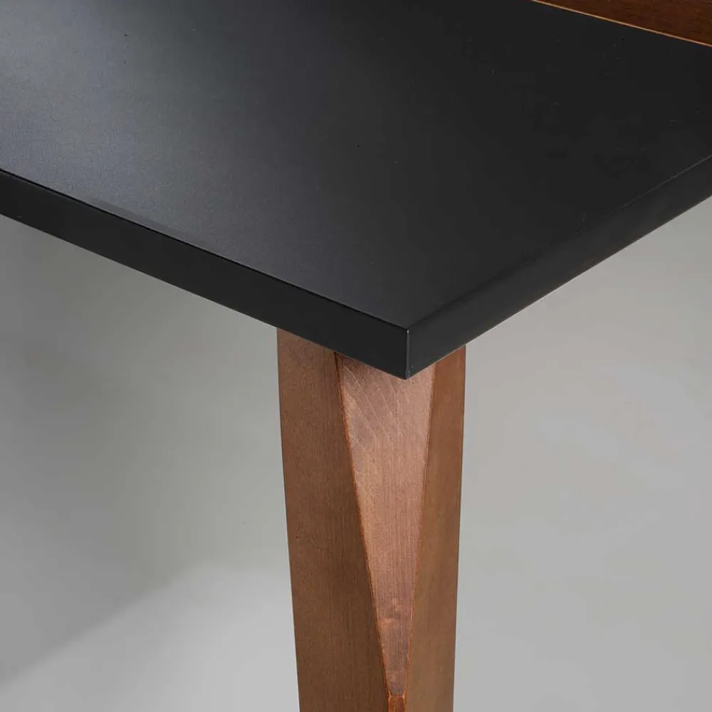 Wohnen Designermöbel*Extravaganter Tisch in Schwarz & Nussbaum - Raidow