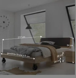 Wohnen Factory Design Bett mit Nachtkommoden - Anglivia (dreiteilig)