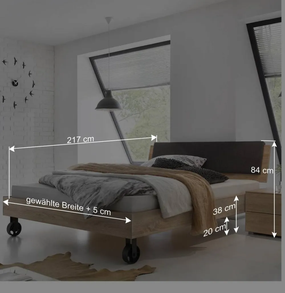 Wohnen Factory Design Bett mit Nachtkommoden - Anglivia (dreiteilig)