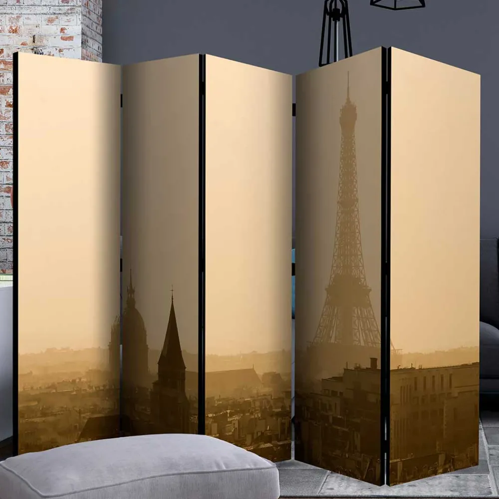 Wohnen Wohnzimmer-Regale|Paravents*Faltbare Trennwand - Eiffelturm Dämmerung - Defency