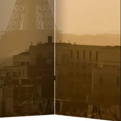 Wohnen Wohnzimmer-Regale|Paravents*Faltbare Trennwand - Eiffelturm Dämmerung - Defency