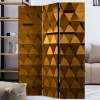 Wohnen Faltbarer Leinwand Raumteiler in Gold - Adda